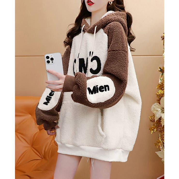 ボアフリースパーカーもこもこ フーディー | SUNSHINE CLOSET | 詳細画像12 