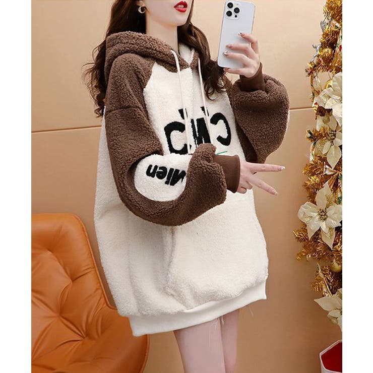 ボアフリースパーカーもこもこ フーディー | SUNSHINE CLOSET | 詳細画像13 