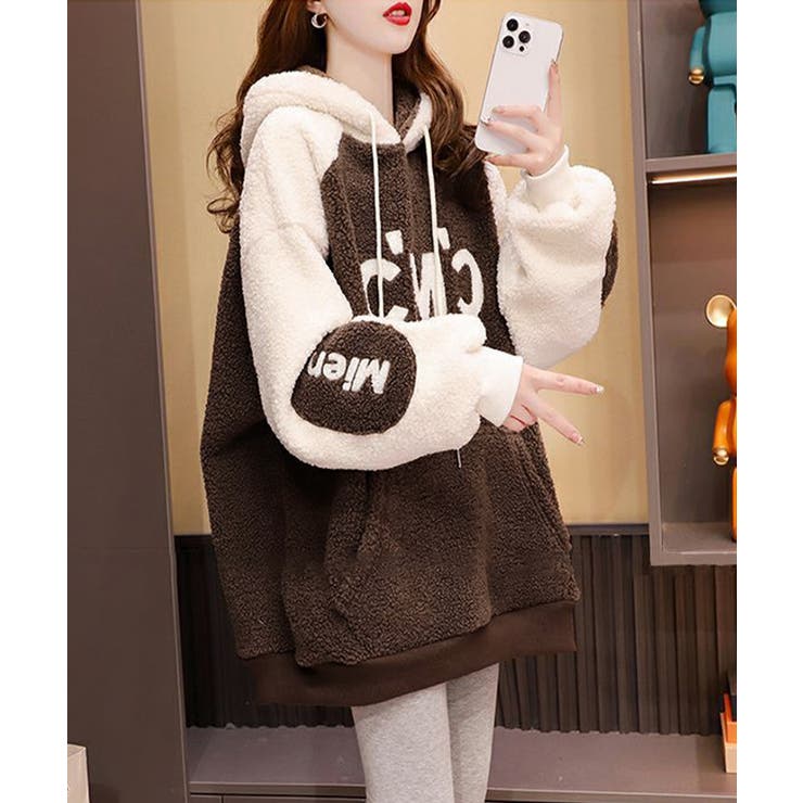 ボアフリースパーカーもこもこ フーディー | SUNSHINE CLOSET | 詳細画像9 