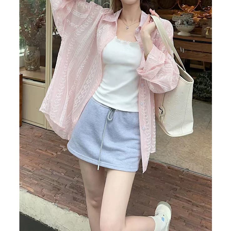 レディースドロップショルダー きれいめカーディガン長袖 透け感トップスおしゃれ | SUNSHINE CLOSET | 詳細画像19 