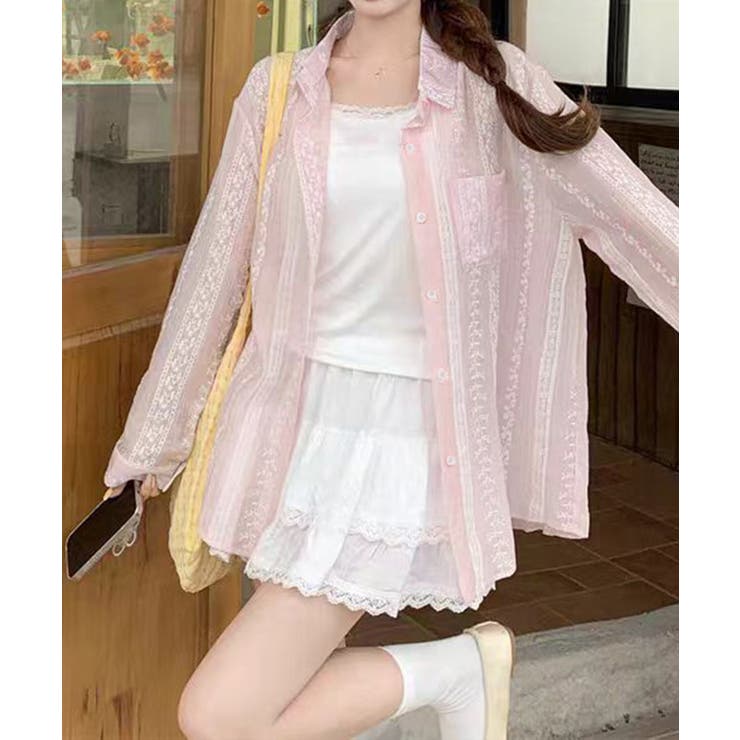 レディースドロップショルダー きれいめカーディガン長袖 透け感トップスおしゃれ | SUNSHINE CLOSET | 詳細画像20 