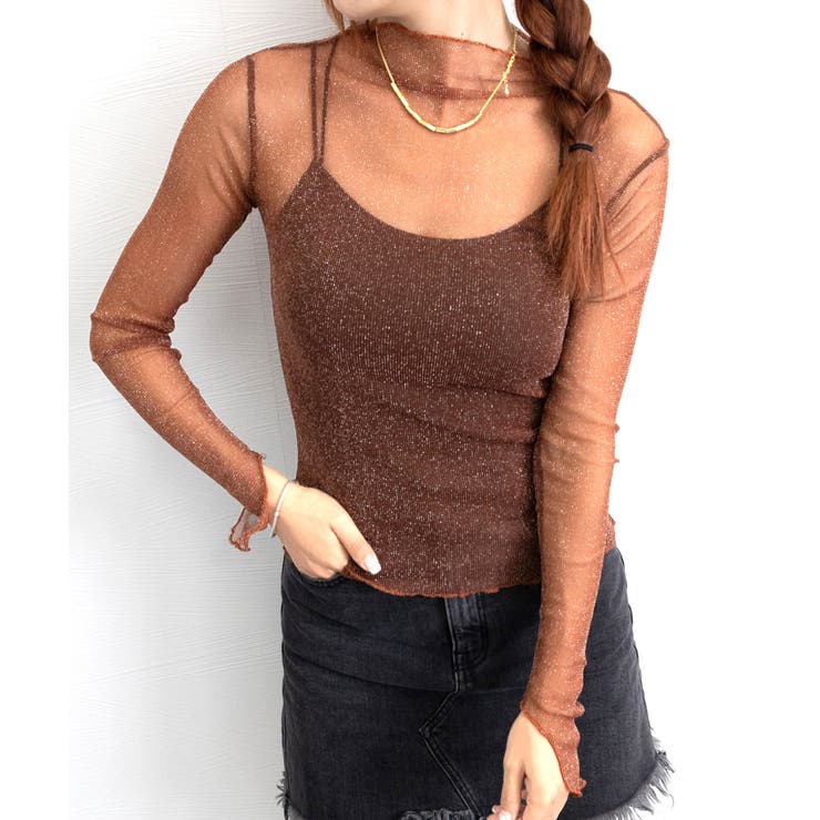 ラメ入り シースルートップス セクシー | SUNSHINE CLOSET | 詳細画像16 