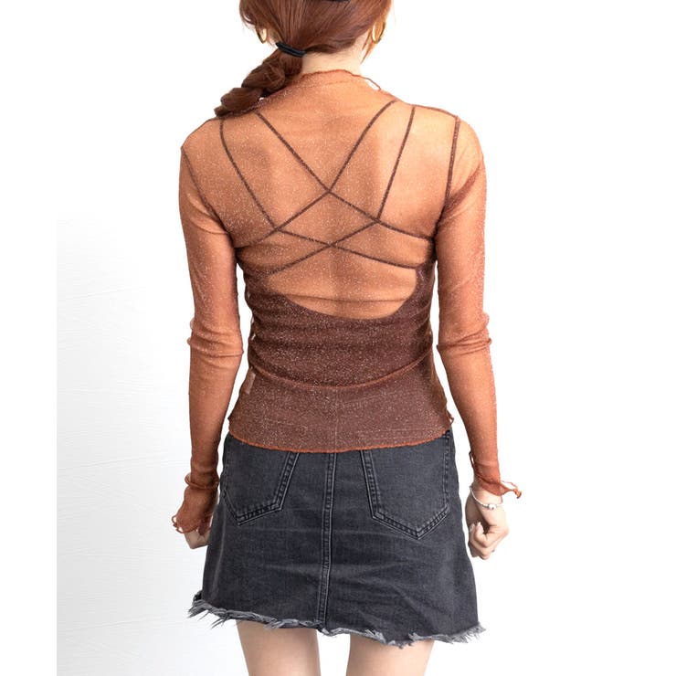 ラメ入り シースルートップス セクシー | SUNSHINE CLOSET | 詳細画像18 