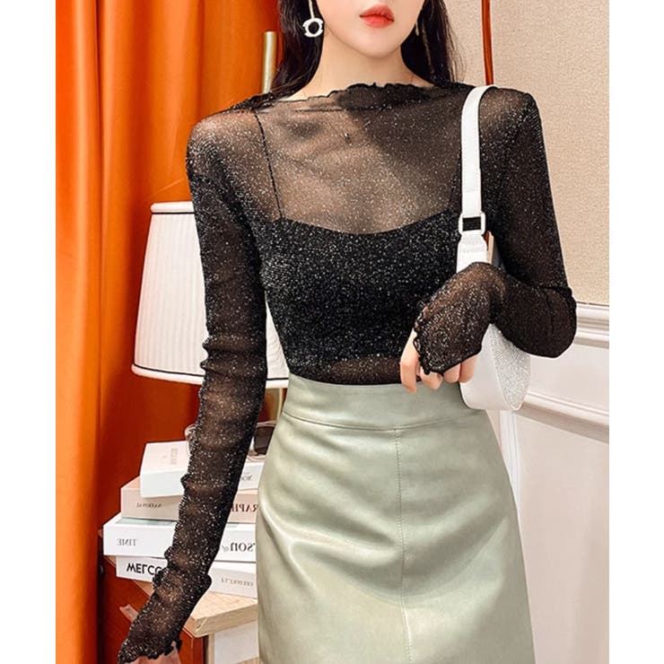 ラメ入り シースルートップス セクシー | SUNSHINE CLOSET | 詳細画像3 