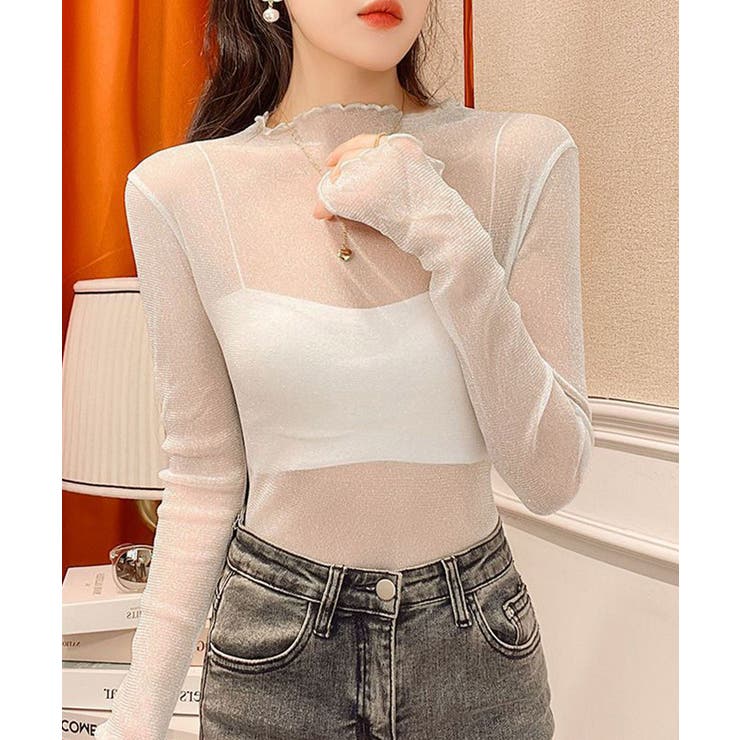 ラメ入り シースルートップス セクシー | SUNSHINE CLOSET | 詳細画像6 