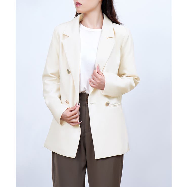 ダブルボタンテーラードジャケットミドル丈 | SUNSHINE CLOSET | 詳細画像6 