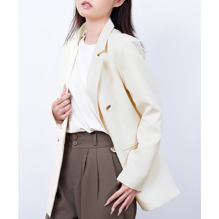 ダブルボタンテーラードジャケットミドル丈 | SUNSHINE CLOSET | 詳細画像7 