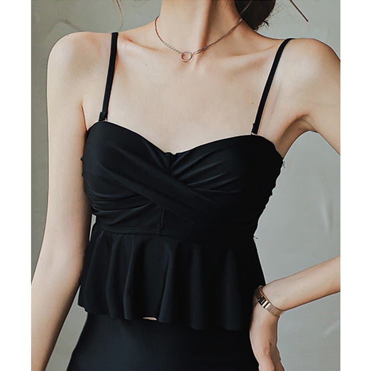 レディースフリル水着2点セット 胸元ツイストトップス ハイウエスショーツ | SUNSHINE CLOSET | 詳細画像11 