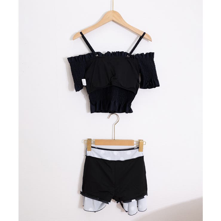 オフショル水着セット フリルスイムウェア シャーリングトップ | SUNSHINE CLOSET | 詳細画像16 