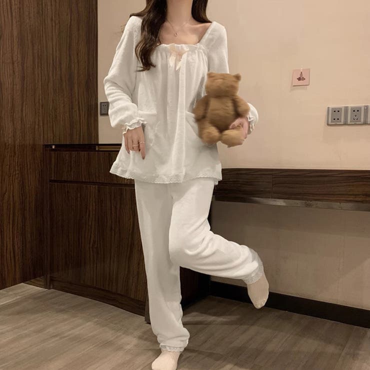 フリースパジャマ 韓国ルームウェア 秋冬 | SUNSHINE CLOSET | 詳細画像7 