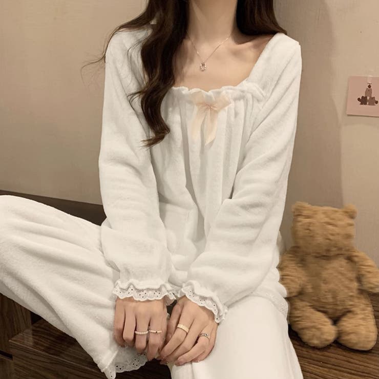 フリースパジャマ 韓国ルームウェア 秋冬 | SUNSHINE CLOSET | 詳細画像9 