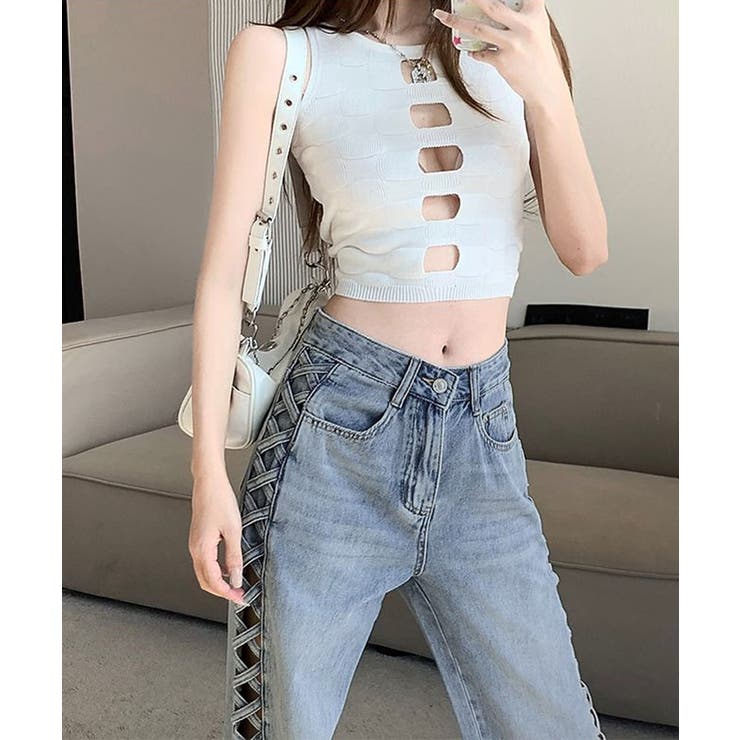 デニムパンツサイドレースアップジーパン | SUNSHINE CLOSET | 詳細画像11 