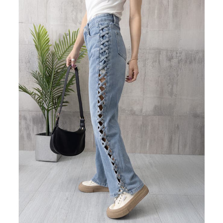 デニムパンツサイドレースアップジーパン | SUNSHINE CLOSET | 詳細画像16 