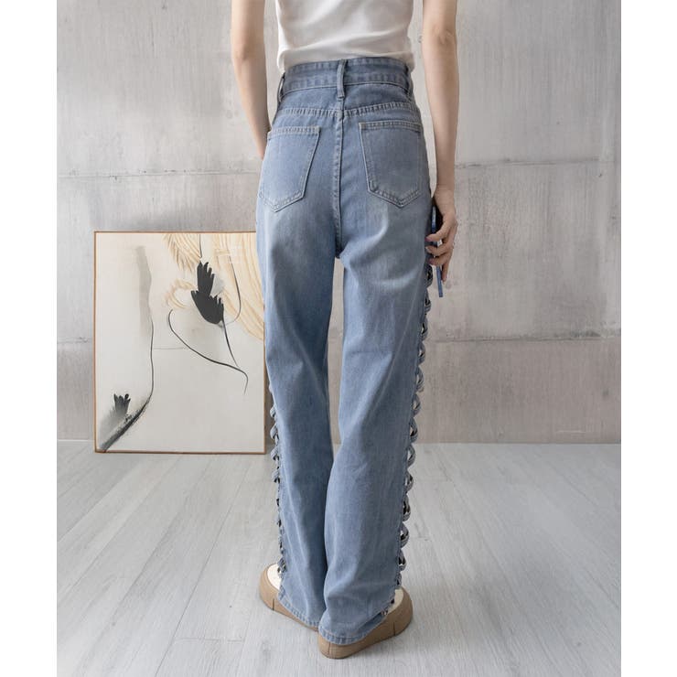 デニムパンツサイドレースアップジーパン | SUNSHINE CLOSET | 詳細画像18 