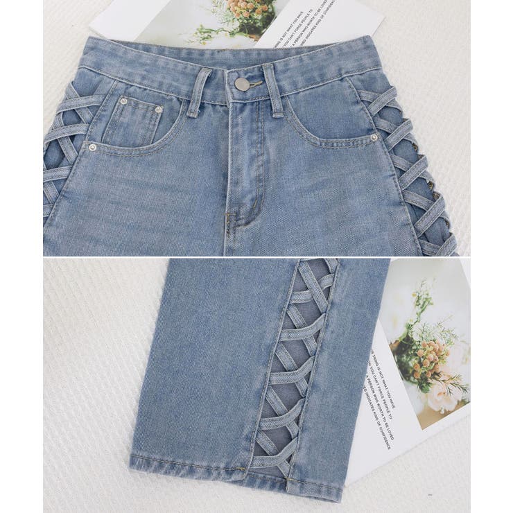 デニムパンツサイドレースアップジーパン | SUNSHINE CLOSET | 詳細画像25 