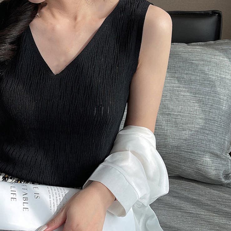 タンクトップ Vネック ニット 無地 重ね着 品番 Agcw Angelcloset エンジェルクローゼット のレディース ファッション通販 Shoplist ショップリスト