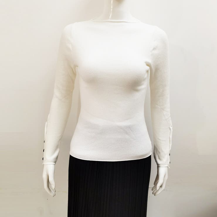 【新古品】【未使用】AJUDA アジューダ トップス ニット レディース サイズ42 カシミヤ グリーンS02＿s-0083-r02 セール】オフショルダーニットトップス（ニット/セーター