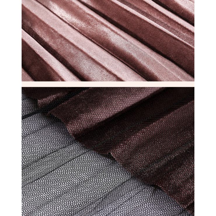 プリーツスカート レディース ベロア | SUNSHINE CLOSET | 詳細画像10 