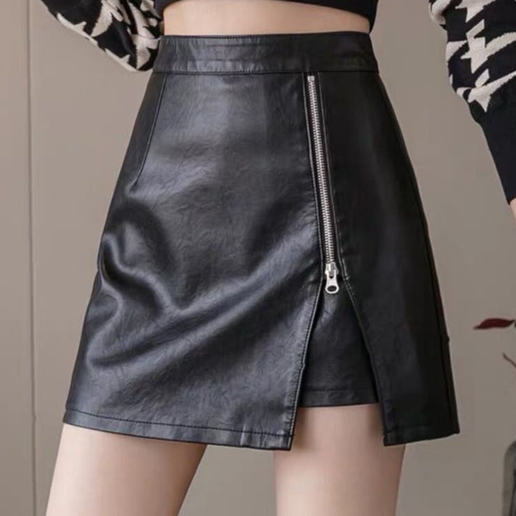 フェイクレザースカート 着やせ 韓国風 | SUNSHINE CLOSET | 詳細画像5 