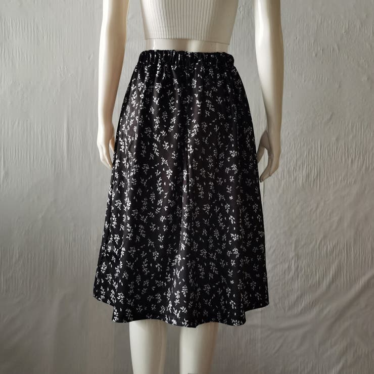 小花柄 フレアスカート Aラインスカート[品番：AGCW0001820  