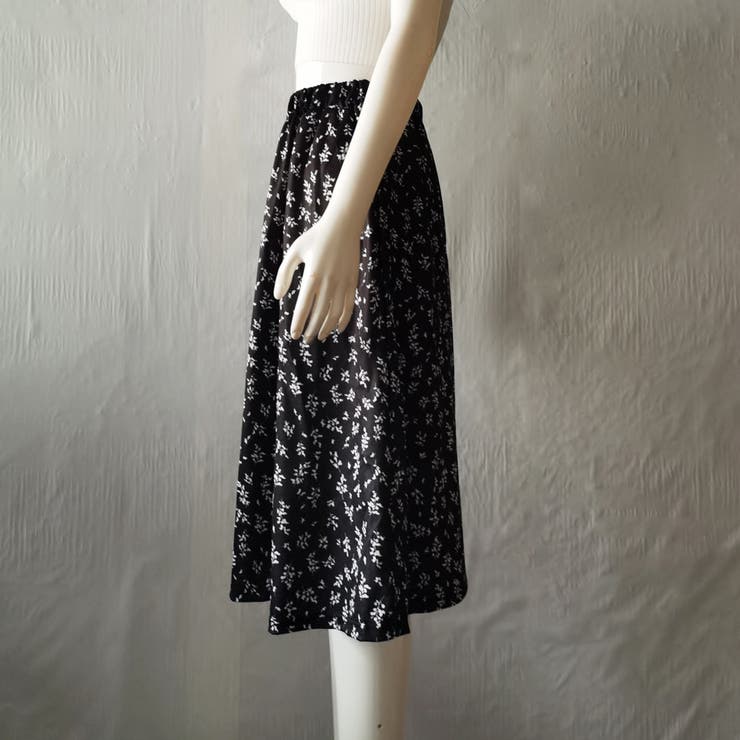 小花柄 フレアスカート Aラインスカート[品番：AGCW0001820  