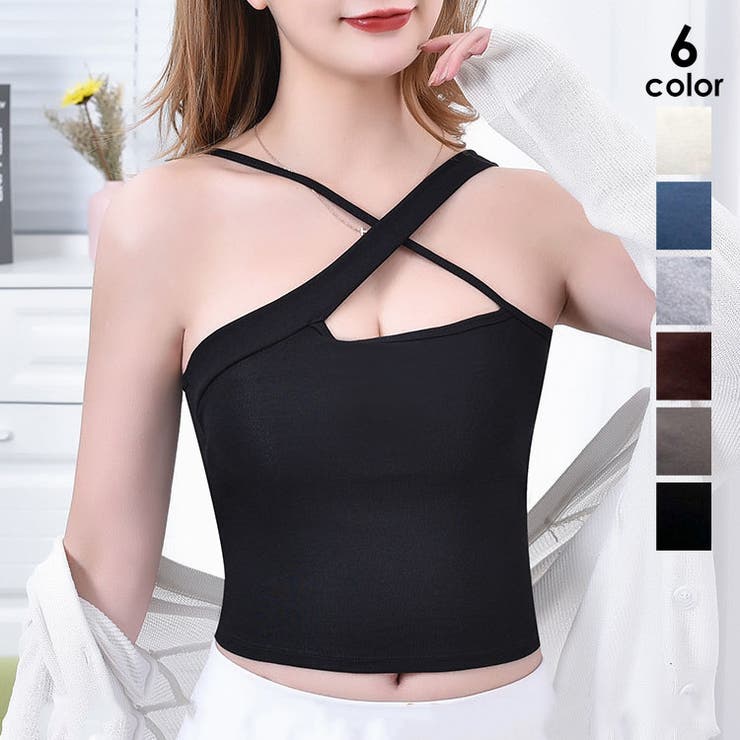 アシンメトリーキャミタンク 重ね着 春 | SUNSHINE CLOSET | 詳細画像1 