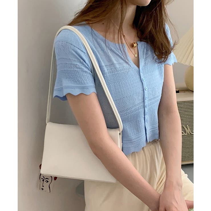 ニットカーディガン 韓国風透かしニット | SUNSHINE CLOSET | 詳細画像10