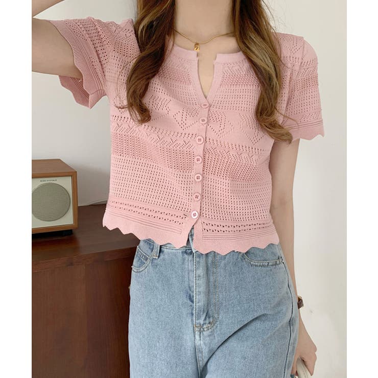 ニットカーディガン 韓国風透かしニット | SUNSHINE CLOSET | 詳細画像12