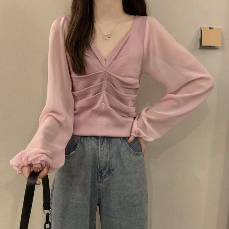 ギャザー ニット ブラウス | SUNSHINE CLOSET | 詳細画像11 