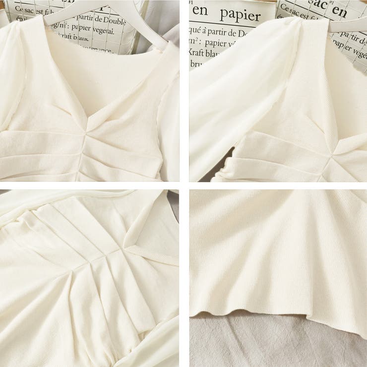 ギャザー ニット ブラウス | SUNSHINE CLOSET | 詳細画像3 