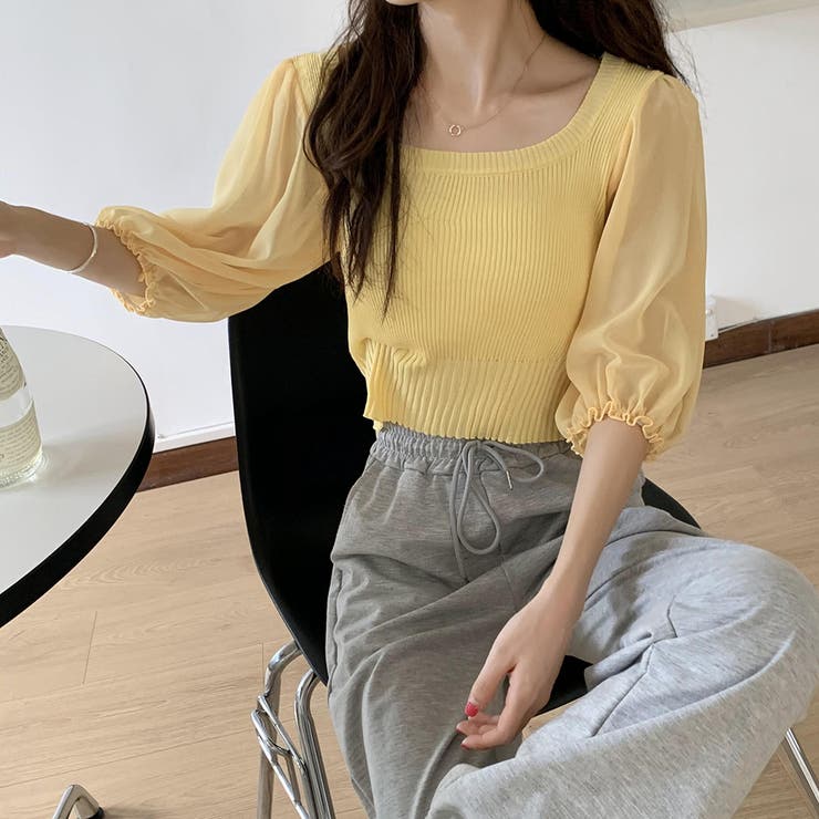 ニットトップス 袖切り替えサマーニット 春 | SUNSHINE CLOSET | 詳細画像11 