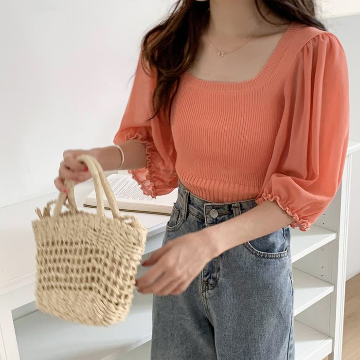 ニットトップス 袖切り替えサマーニット 春 | SUNSHINE CLOSET | 詳細画像13 