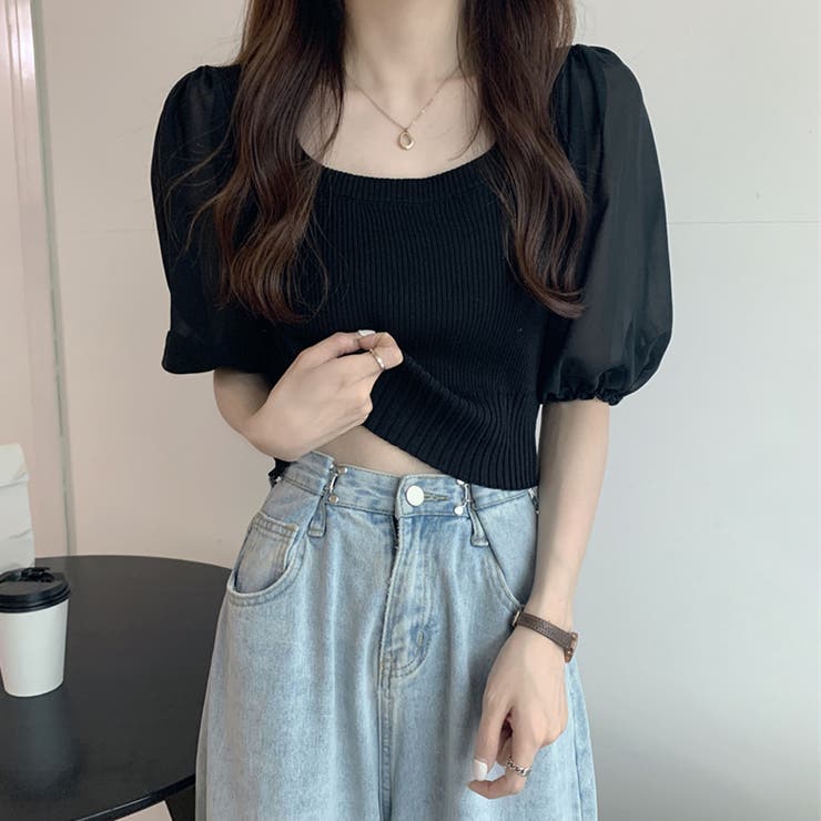 ニットトップス 袖切り替えサマーニット 春 | SUNSHINE CLOSET | 詳細画像9 