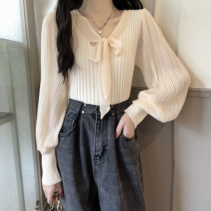 プリーツ リブニット トップス | SUNSHINE CLOSET | 詳細画像11 