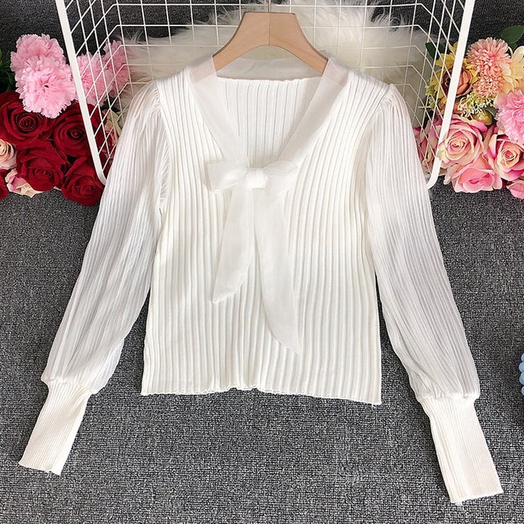 プリーツ リブニット トップス | SUNSHINE CLOSET | 詳細画像13 