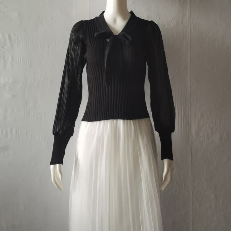 プリーツ リブニット トップス | SUNSHINE CLOSET | 詳細画像15 