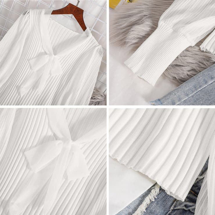 プリーツ リブニット トップス | SUNSHINE CLOSET | 詳細画像3 