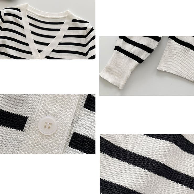 ボーダー柄 ニットカーディガン 風 | SUNSHINE CLOSET | 詳細画像3 