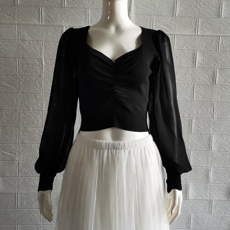 フロントギャザーニットブラウス 長袖 春 | SUNSHINE CLOSET | 詳細画像13 