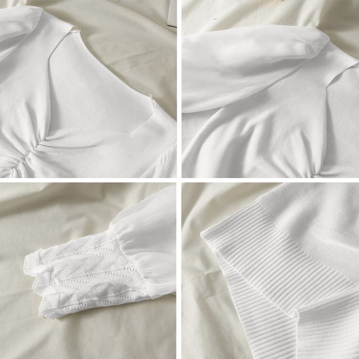 フロントギャザーニットブラウス 長袖 春 | SUNSHINE CLOSET | 詳細画像4 