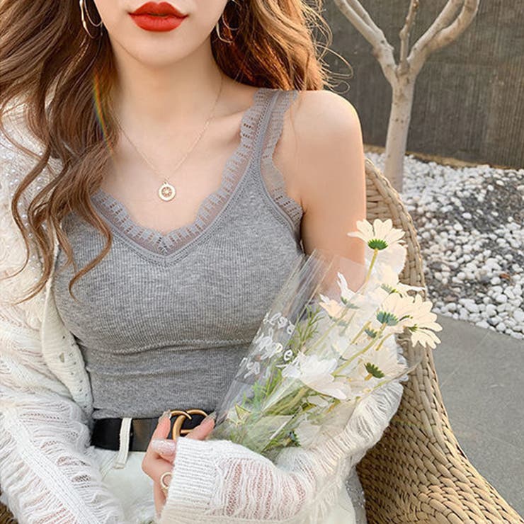 タンクトップス カップ付き リブインナー | SUNSHINE CLOSET | 詳細画像5 