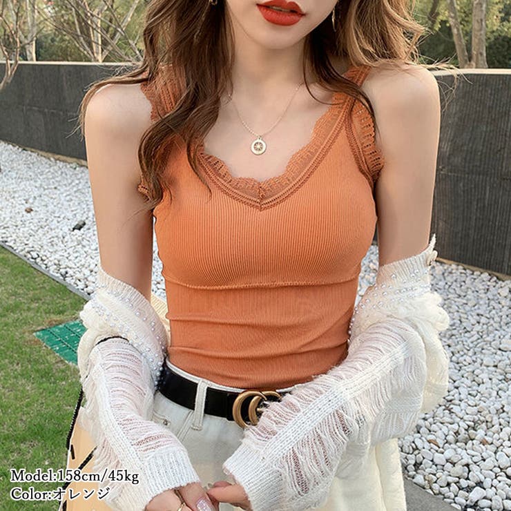 タンクトップス カップ付き リブインナー | SUNSHINE CLOSET | 詳細画像9 