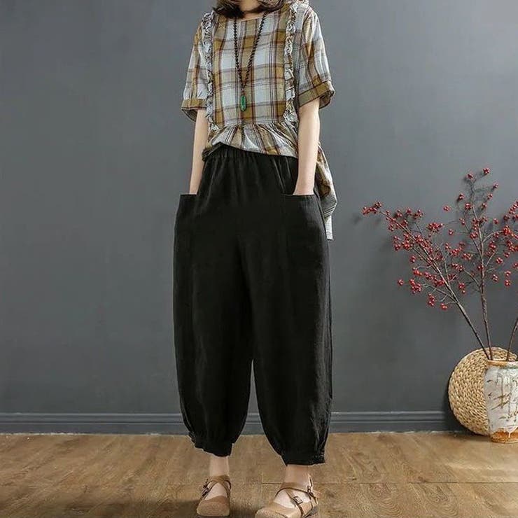 サルエルパンツ レディース ハイウエスト | SUNSHINE CLOSET | 詳細画像5 