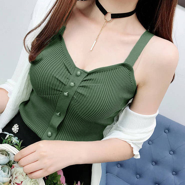 ニットキャミソール レディース ギャザー | SUNSHINE CLOSET | 詳細画像10