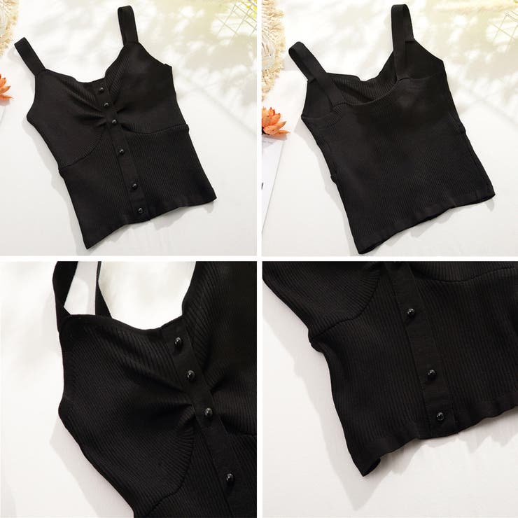 ニットキャミソール レディース ギャザー | SUNSHINE CLOSET | 詳細画像3