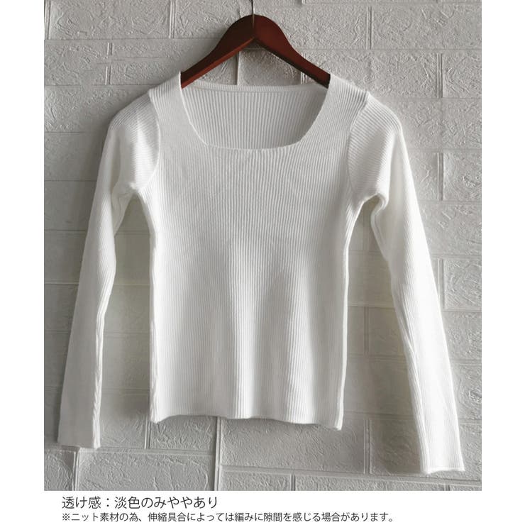 スクエアネック リブニットトップス 秋冬 | SUNSHINE CLOSET | 詳細画像13 