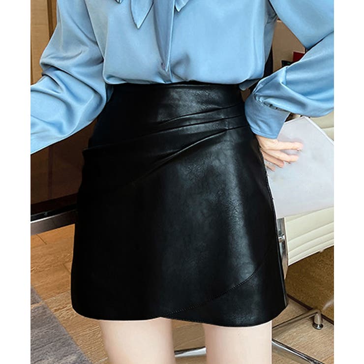 PUレザー ミニスカート美脚ハイウエスト | SUNSHINE CLOSET | 詳細画像2 