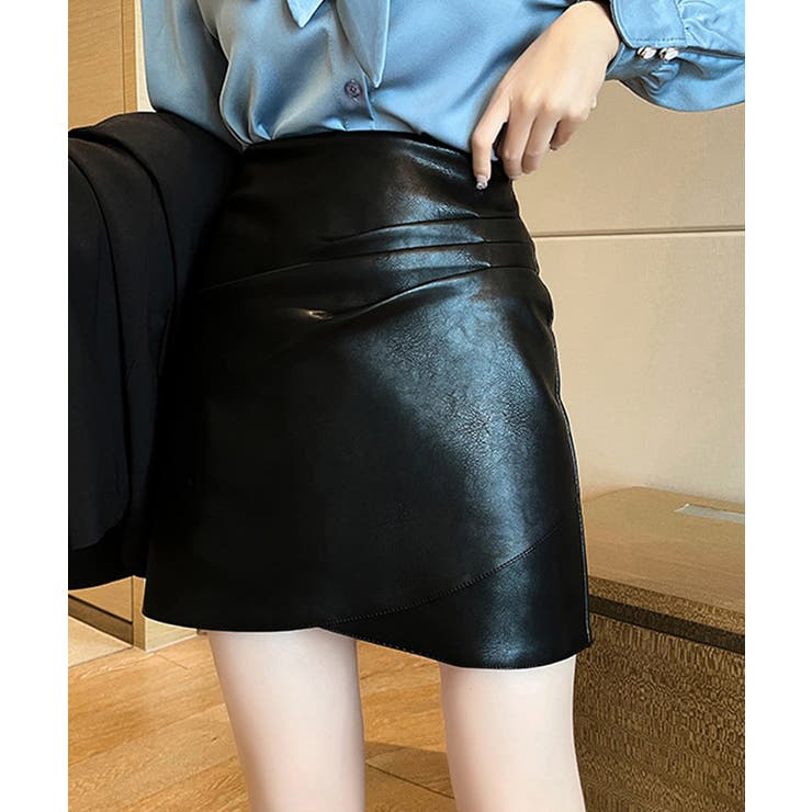 PUレザー ミニスカート美脚ハイウエスト | SUNSHINE CLOSET | 詳細画像3 