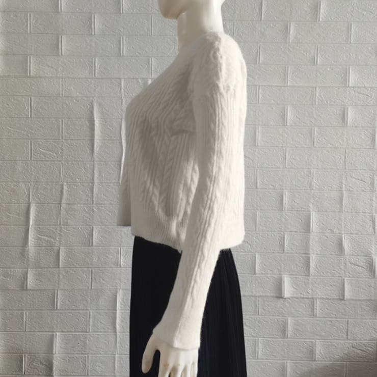 ケーブル編みニットカーディガン Vネック | SUNSHINE CLOSET | 詳細画像12 