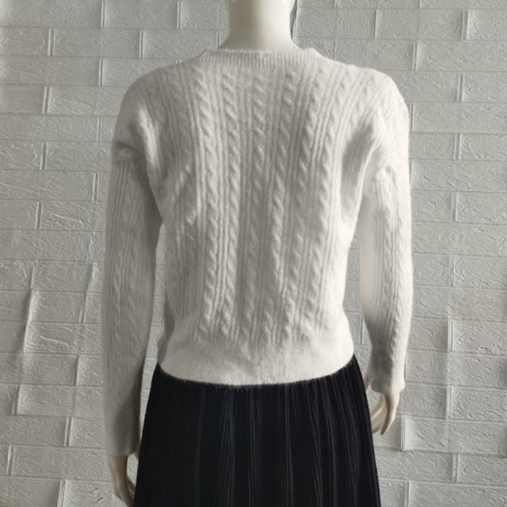 ケーブル編みニットカーディガン Vネック | SUNSHINE CLOSET | 詳細画像13 